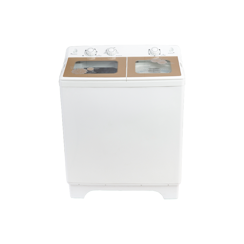 9.2Kg Semi Autoamtic Twin Tub Washing Machine with Toughened Glass Lids, with Super Big Wash Lid, Two Water Inlets with Spin Shower,Double Layers Plastic Body,can be with Metal Inner Wash Tub & Metal Spin Tub.