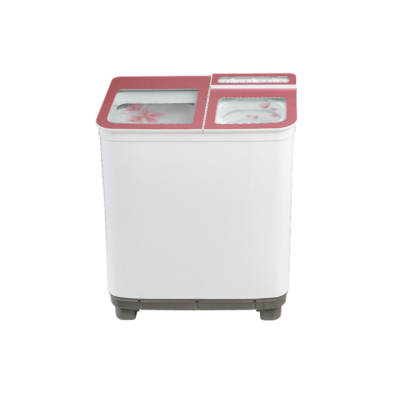 8.5Kg Semi Autoamtic Twin Tub Washing Machine with Toughened Glass Lids, with Super Big Wash Lid, Two Water Inlets with Spin Shower,Double Layers Plastic Body