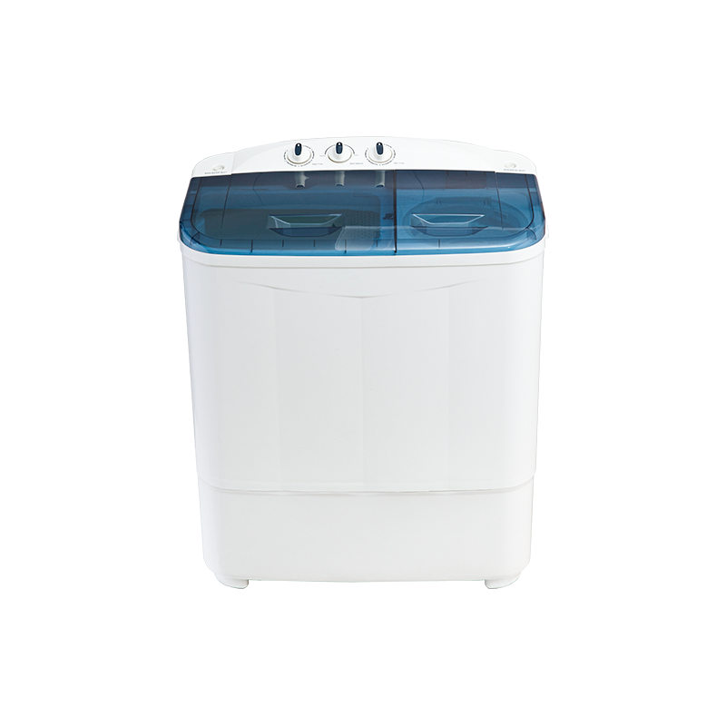 7.2Kg Semi Autoamtic Twin Tub Washing Machine with Transparent Lids,Wash Lid can be Knock-down. Single Layer Plastic Body.