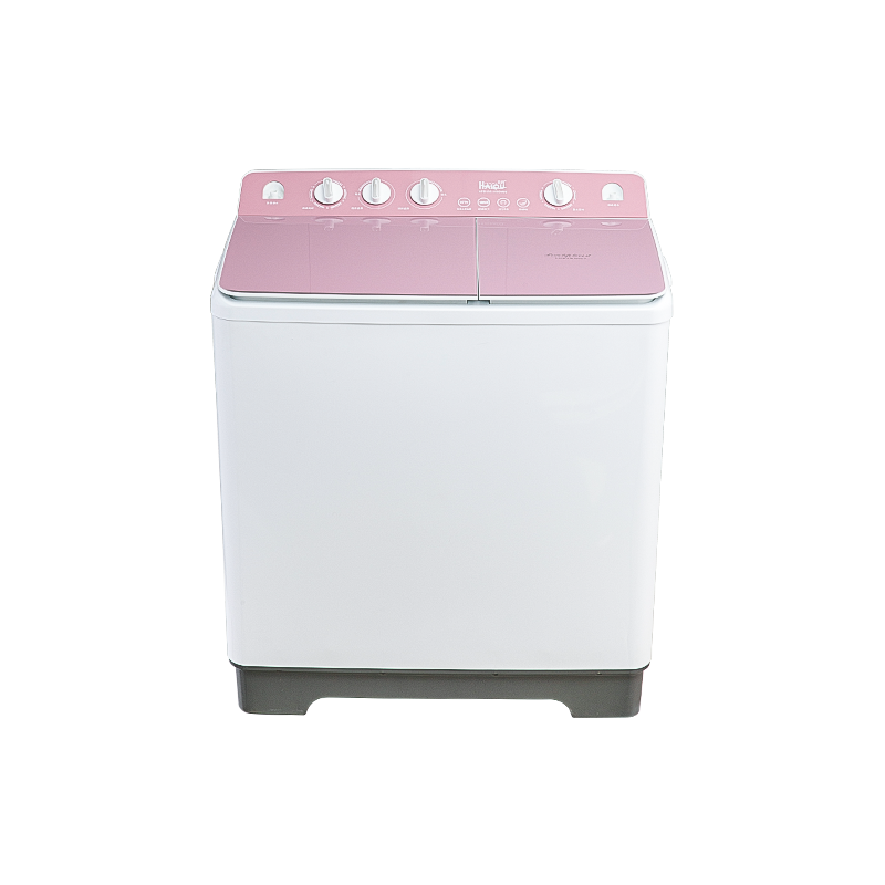 13.0Kg Semi-Automatic Double Tub Washing Machine with Gold Tempered Glass Cover (Soft Closing Wash Cover) with Extra Large Wash Cover, Two Water Intakes with Rotating Shower, Double Layer Plastic Body .